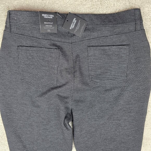 Simply Vera Verawang High Rise Bootcut Dress Pants Black Womens Size 2XL XXL NWT - Picture 6 of 9